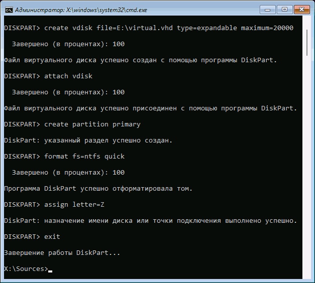 Восстановление хранилища компонентов windows 10. Diskpart assign Letter.