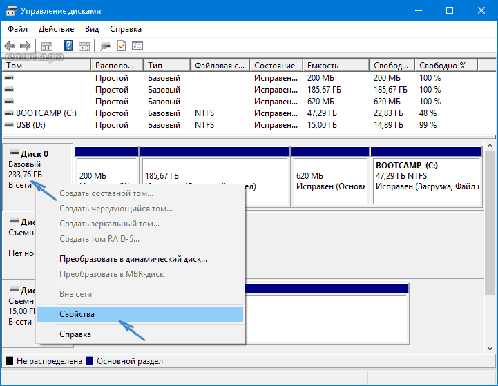 Изменение схемы разделов диска с mbr на gpt